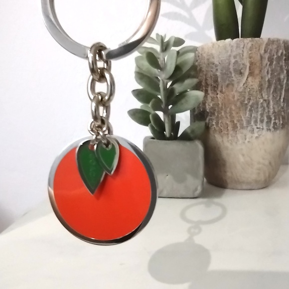 NWT Vintage Coach Enamel Orange Key Chain - Picture 10 of 11